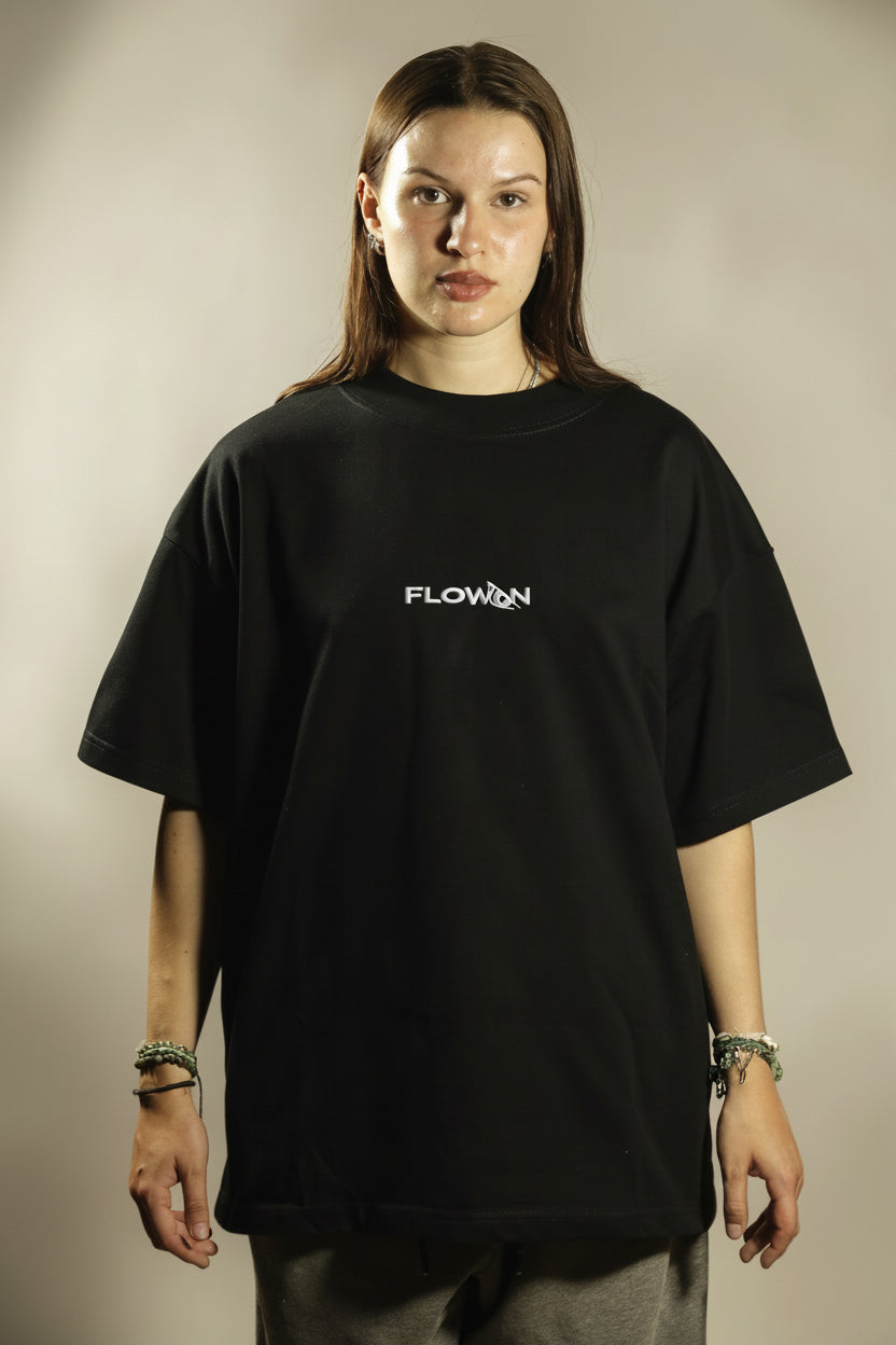 T-shirt oversize noir - "Beyond Limits"