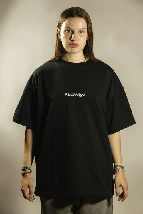 T-shirt oversize noir - "Beyond Limits"